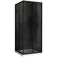 Душевой уголок ABBER Schwarzer Diamant AG02080BDTH 80x80 см универсальный, профиль черный, стекло тонированное Душевой уголок ABBER Schwarzer Diamant AG02080BDTH 80x80 см универсальный, профиль черный, стекло тонированное