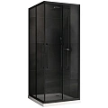 Душевой уголок ABBER Schwarzer Diamant AG02090BDTH 90x90 см универсальный, профиль черный, стекло тонированное Душевой уголок ABBER Schwarzer Diamant AG02090BDTH 90x90 см универсальный, профиль черный, стекло тонированное