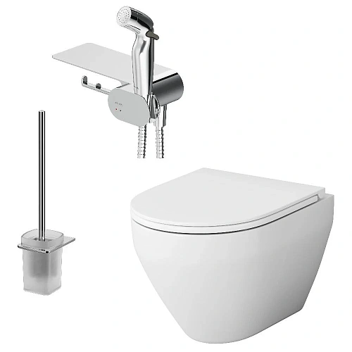 Унитаз подвесной AM.PM Spirit V2.0 CK70H1003W с гигиеническим душем с сиденьем Унитаз подвесной AM.PM Spirit V2.0 CK70H1003W с гигиеническим душем с сиденьем