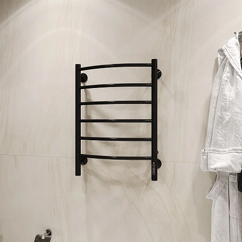 Полотенцесушитель электрический EWRIKA Гелла К6 65х45, черный 558347 Полотенцесушитель электрический EWRIKA Гелла К6 65х45, черный 558347
