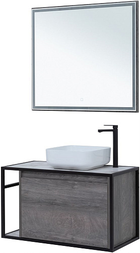 Тумба под раковину Aquanet Nova Lite Loft 90 R дуб рошелье 00261655 Тумба под раковину Aquanet Nova Lite Loft 90 R дуб рошелье 00261655