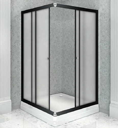 Душевой уголок Radomir Дрим 90х110 1-09-6-0-0-1221 прямоугольный стекла матовые, профиль черный Душевой уголок Radomir Дрим 90х110 1-09-6-0-0-1221 прямоугольный стекла матовые, профиль черный