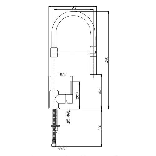 Смеситель для ванны Paini Cox 78PZ136LM напольный поворотный излив, черный матовый PVD Смеситель для ванны Paini Cox 78PZ136LM напольный поворотный излив, черный матовый PVD