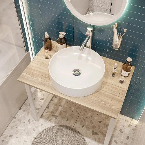 Раковина STWORKI накладная 43 3043-KL белый глянец 559790 Раковина STWORKI накладная 43 3043-KL белый глянец 559790