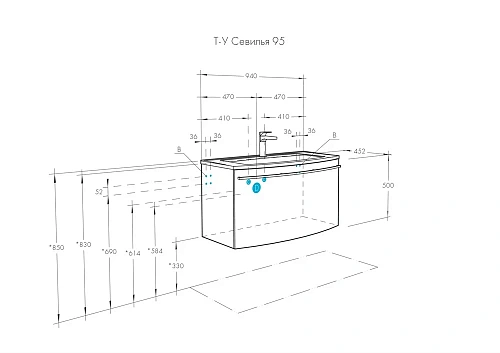 Тумба под раковину Aquaton Севилья 95 белый жемчуг 1A126401SEG30 Тумба под раковину Aquaton Севилья 95 белый жемчуг 1A126401SEG30