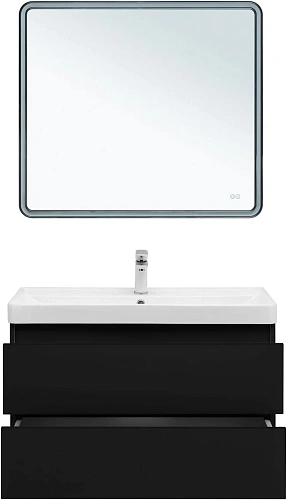 Тумба под раковину Aquanet Вега 2.0 90 черный 00337956 подвесная Тумба под раковину Aquanet Вега 2.0 90 черный 00337956 подвесная