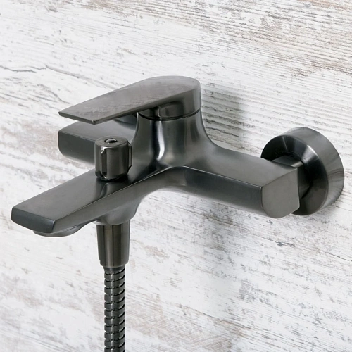 Смеситель для ванны WasserKRAFT Wiese 8401 оружейная сталь Смеситель для ванны WasserKRAFT Wiese 8401 оружейная сталь