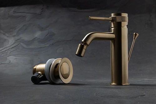 Смеситель для биде Allen Brau Priority 5.31A04-GB (с донным клапаном) золото Смеситель для биде Allen Brau Priority 5.31A04-GB (с донным клапаном) золото