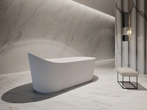 Ванна отдельностоящая ABBER AB9445MW 170x80 универсальная, белая матовая, акриловая Ванна отдельностоящая ABBER AB9445MW 170x80 универсальная, белая матовая, акриловая