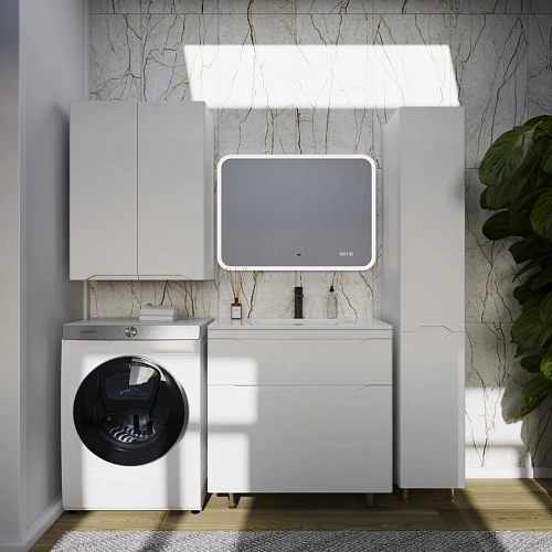 Тумба под раковину Style Line Марелла 80 Люкс антискрейтч белый матовый, PLUS напольная СС-00002401 Тумба под раковину Style Line Марелла 80 Люкс антискрейтч белый матовый, PLUS напольная СС-00002401