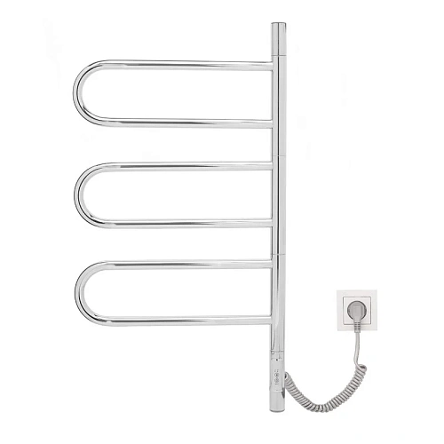 Полотенцесушитель электрический Vincea VTD-1R2CE 44х80 хром, таймер Полотенцесушитель электрический Vincea VTD-1R2CE 44х80 хром, таймер