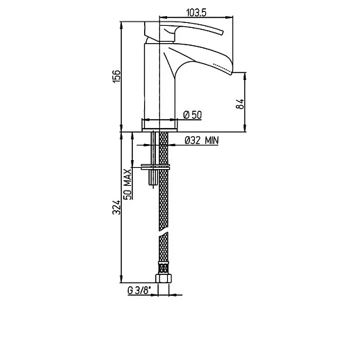 Смеситель для раковины Paini Ovo 86CR205WFSKM Смеситель для раковины Paini Ovo 86CR205WFSKM
