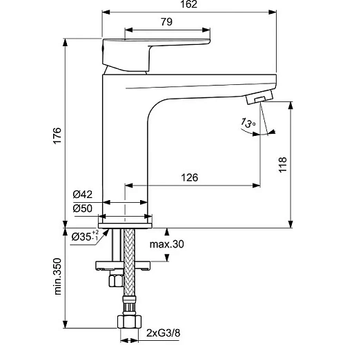 Смеситель для раковины Ideal Standard CERAFINE MODEL O BC554AA Смеситель для раковины Ideal Standard CERAFINE MODEL O BC554AA