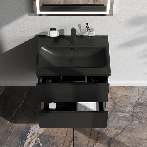 Тумба под раковину AM.PM Gem M90FHX06022BM подвесная, 60 см push-to-open, черный матовый Тумба под раковину AM.PM Gem M90FHX06022BM подвесная, 60 см push-to-open, черный матовый