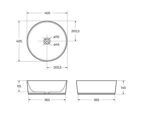 Раковина BelBagno BB1342H300 405x405 белый Раковина BelBagno BB1342H300 405x405 белый