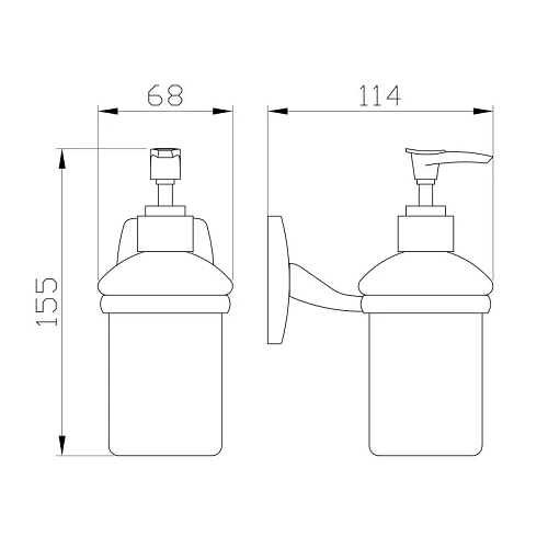 Дозатор жидкого мыла Wonzon & Woghand хром (WW-1401) Дозатор жидкого мыла Wonzon & Woghand хром (WW-1401)
