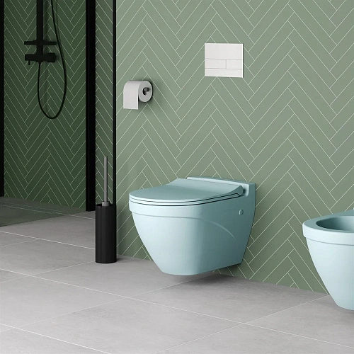 Унитаз подвесной Nord 133T20801 (535x360x385) голубой матовый без сиденья Унитаз подвесной Nord 133T20801 (535x360x385) голубой матовый без сиденья