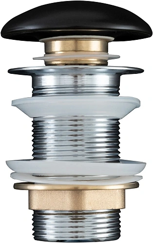 Донный клапан Aquanet черный матовый, без перелива 00330953 Донный клапан Aquanet черный матовый, без перелива 00330953