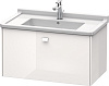 Картинка анонса товара «тумба под раковину duravit brioso br404202222 подвесная 82 см белый глянцевый»