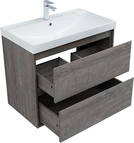 Тумба под раковину Aquanet Милан 80 дуб рошелье 00336374 подвесная Тумба под раковину Aquanet Милан 80 дуб рошелье 00336374 подвесная