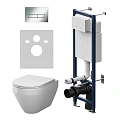 Комплект инсталляции AM.PM Spirit V2.0 IS110351.701900 ErgoFit с клавишей M хром с унитазом Spirit V2.0 Aquaspin Комплект инсталляции AM.PM Spirit V2.0 IS110351.701900 ErgoFit с клавишей M хром с унитазом Spirit V2.0 Aquaspin