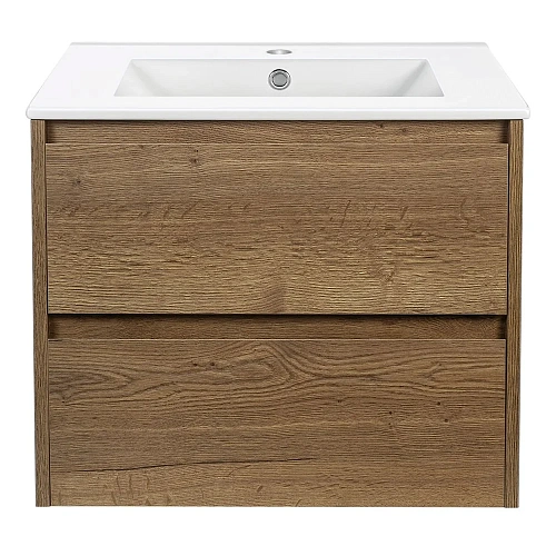 Тумба под раковину Vincea Gio 600 подвесная, 2 выкатных ящика soft-close, T.Oak VMC-2G600TO Тумба под раковину Vincea Gio 600 подвесная, 2 выкатных ящика soft-close, T.Oak VMC-2G600TO