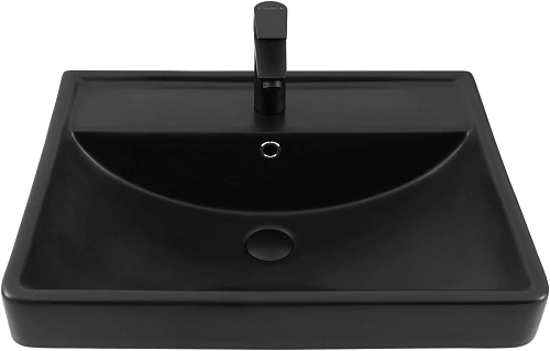 Раковина Aquanet Ирис 60 черная матовая 00329247 Раковина Aquanet Ирис 60 черная матовая 00329247