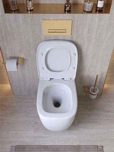 Унитаз подвесной CEZARES COMFORT CZR-380-TH-TOR/SC безободковый с сиденьем Унитаз подвесной CEZARES COMFORT CZR-380-TH-TOR/SC безободковый с сиденьем