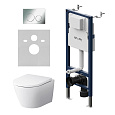 Комплект инсталляции AM.PM Sense IS90151.741701 с унитазом FlashСlean с сиденьем микролифт и клавишей белый
