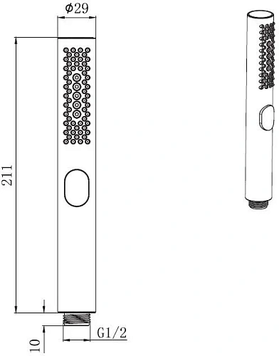 Душевая лейка Allen Brau Priority 5.31A20-GB золото Душевая лейка Allen Brau Priority 5.31A20-GB золото
