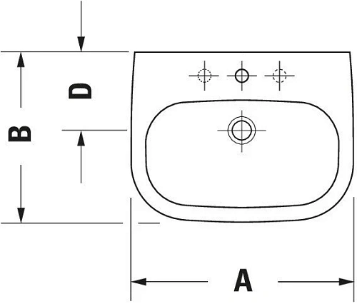 Раковина Duravit D-Code 23106000002 60 см Раковина Duravit D-Code 23106000002 60 см