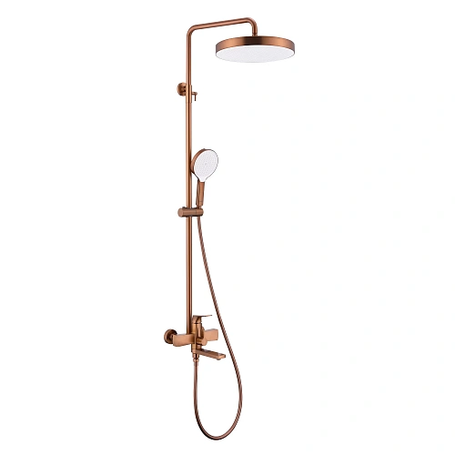 Душевая система Raglo R07.24.33 излив поворотный 20 см, матовая медь Душевая система Raglo R07.24.33 излив поворотный 20 см, матовая медь