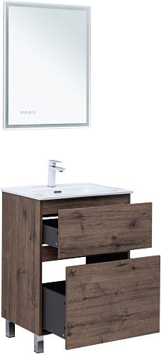 Тумба под раковину Aquanet Алвита New 60 00344127 напольная, дуб веллингтон табак Тумба под раковину Aquanet Алвита New 60 00344127 напольная, дуб веллингтон табак