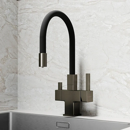 Смеситель для кухни Sancos Arno SC4005GG под фильтр, вороненая сталь Смеситель для кухни Sancos Arno SC4005GG под фильтр, вороненая сталь