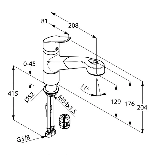 Смеситель для кухни Kludi Objekta 325810575 Смеситель для кухни Kludi Objekta 325810575