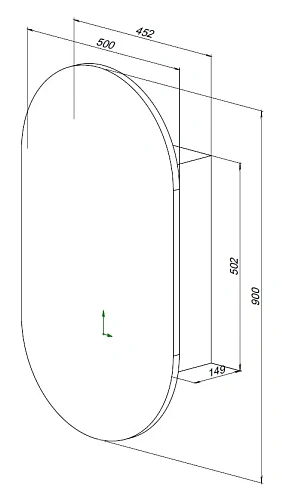 Зеркальный шкаф Aquanet Монте 50 00344787белый, с LED подсветкой Зеркальный шкаф Aquanet Монте 50 00344787белый, с LED подсветкой