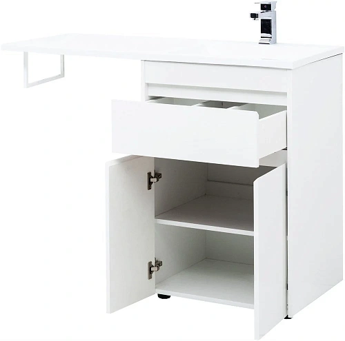 Тумба под раковину Aquanet Токио 58 белый (напольная, 1 ящик, 2 дверцы) 00237745 Тумба под раковину Aquanet Токио 58 белый (напольная, 1 ящик, 2 дверцы) 00237745