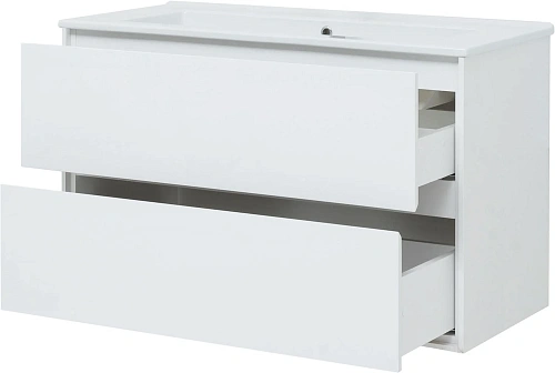 Тумба под раковину Aquanet Милан 105 белый глянец 00339970 подвесная Тумба под раковину Aquanet Милан 105 белый глянец 00339970 подвесная