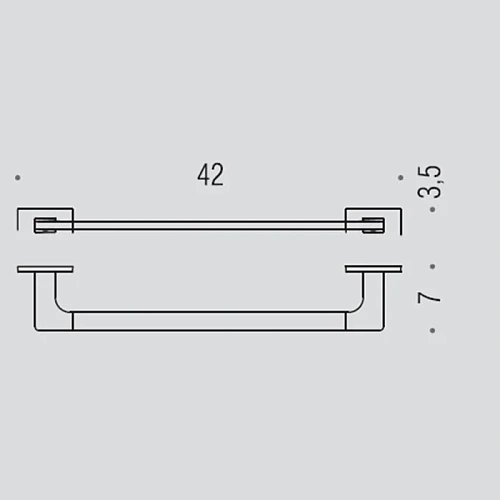 Полотенцедержатель Colombo Look B1609.NM 42см, черный матовый Полотенцедержатель Colombo Look B1609.NM 42см, черный матовый