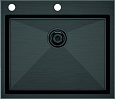 Кухонная мойка Paulmark KRONER-EDGE 59, PM775951-GM, вороненая сталь, 590х510мм Кухонная мойка Paulmark KRONER-EDGE 59, PM775951-GM, вороненая сталь, 590х510мм