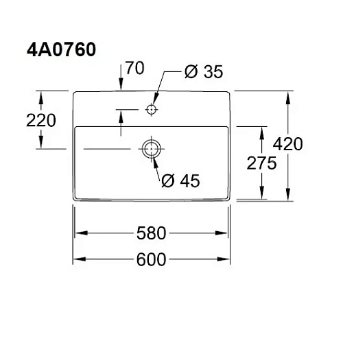 Раковина Villeroy & Boch Memento 2.0 4A076001 (4A07 60 01) Раковина Villeroy & Boch Memento 2.0 4A076001 (4A07 60 01)