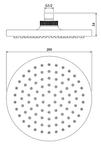 Верхний душ Iddis 00120RPI64 Верхний душ Iddis 00120RPI64