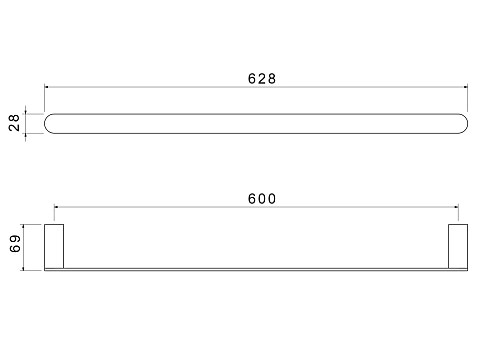 Полотенцедержатель Aquatek ЛИРА AQ4414MB черный матовый Полотенцедержатель Aquatek ЛИРА AQ4414MB черный матовый
