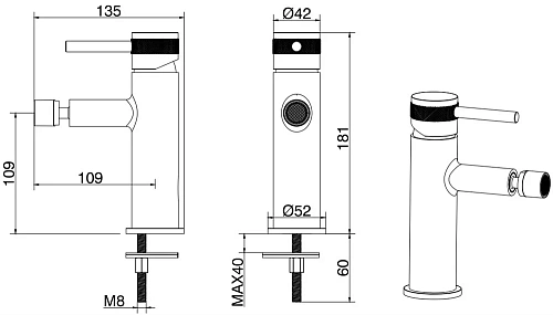Смеситель для биде Allen Brau Priority 5.31004-00 Смеситель для биде Allen Brau Priority 5.31004-00