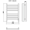 Полотенцесушитель электрический Ника STEP-1 80/40 правый тэн Полотенцесушитель электрический Ника STEP-1 80/40 правый тэн