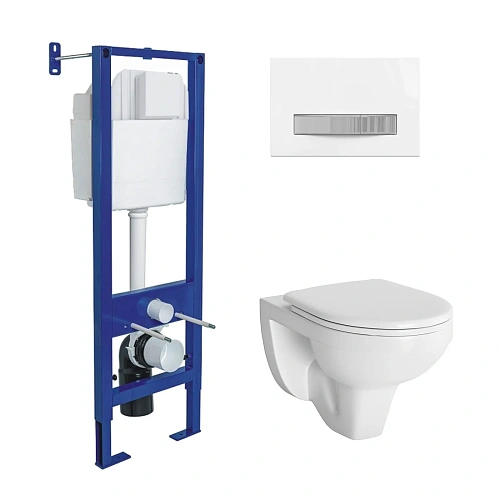 Комплект инсталляции BERGES ATOM 410 с клавишей смыва Atom Line белая/хром глянец, унитазом Gamma и сиденьем, микролифт, быстросъем 043340 Комплект инсталляции BERGES ATOM 410 с клавишей смыва Atom Line белая/хром глянец, унитазом Gamma и сиденьем, микролифт, быстросъем 043340