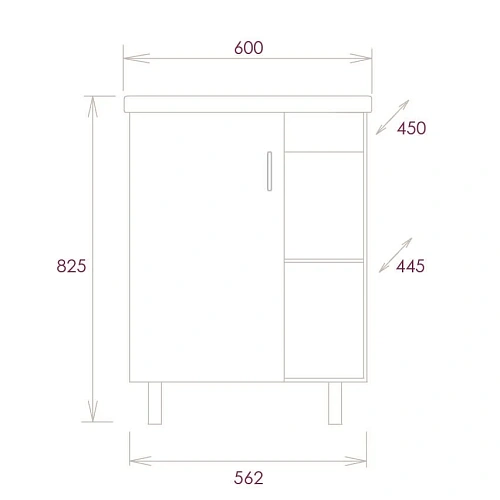 Тумба под раковину Onika ТИМБЕР 60.01 серый мат./дуб сонома ver.COMO 106141 Тумба под раковину Onika ТИМБЕР 60.01 серый мат./дуб сонома ver.COMO 106141