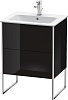 Картинка анонса товара «тумба под раковину duravit xsquare xs444504040 напольная 61 см черный глянцевый»