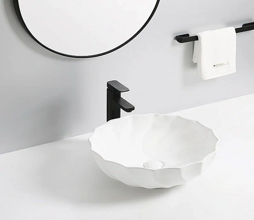 Раковина CeramaLux 9073 накладная, белый Раковина CeramaLux 9073 накладная, белый