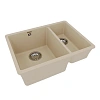 Кухонная мойка Lemark SINARA 550.2-U встраиваемая снизуз кварцгранита, бежевый 9910080 Кухонная мойка Lemark SINARA 550.2-U встраиваемая снизуз кварцгранита, бежевый 9910080